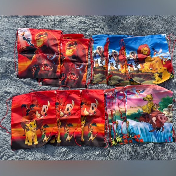 Disney Lion King 12pk Drawstring Party Favor Bags - Picture 1 of 7